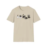 Purrfectly Curious – Funny Cat Poses T-Shirt  – Image 1