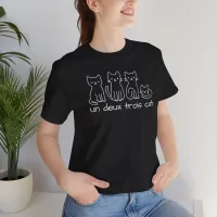 Four Cats & a Pun – Whisker-Witty Casual Lifestyle Tee - Short Sleeve T-Shirt – Image 3