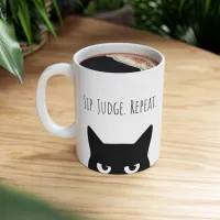 Sip. Judge. Repeat. Cat Mug – Mildly Displeased Edition – Image 4
