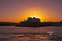 Golden Fortress at Dusk – Image 1