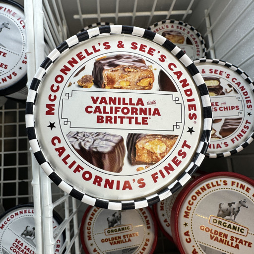 Mcconnells Vanilla with Sees California Brittle Candies Ice Cream – Image 1