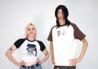 brown and cream moral buns raglan tee – Image 1