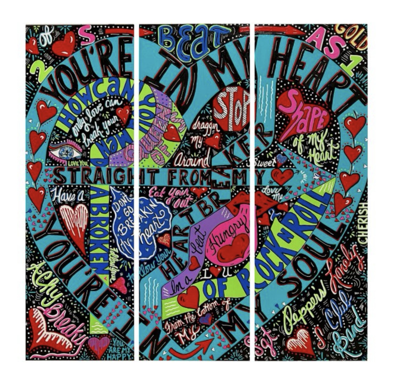 Straight From My Heart Triptych – Image 1
