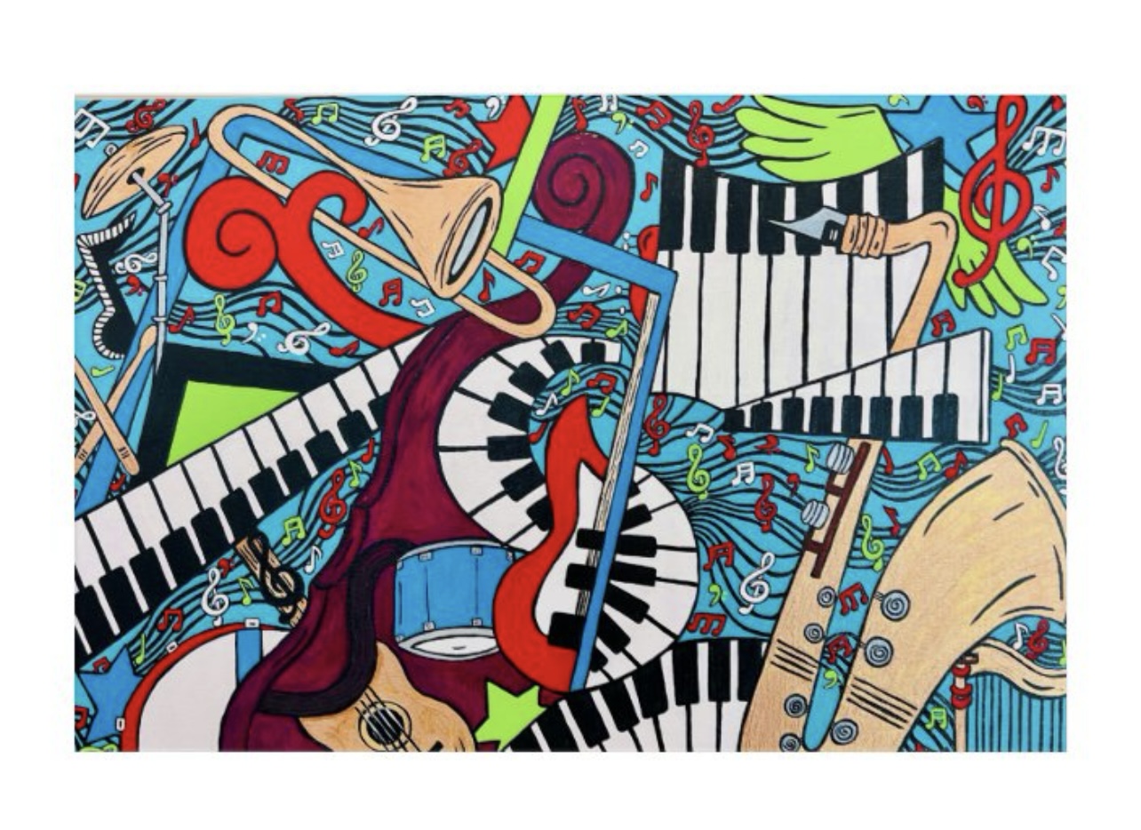 MUSIC MONTAGE Acrylic Wall Art – Image 1