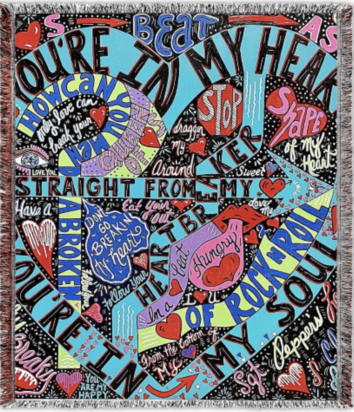 Straight from My Heart Woven Throw Blanket – Image 1