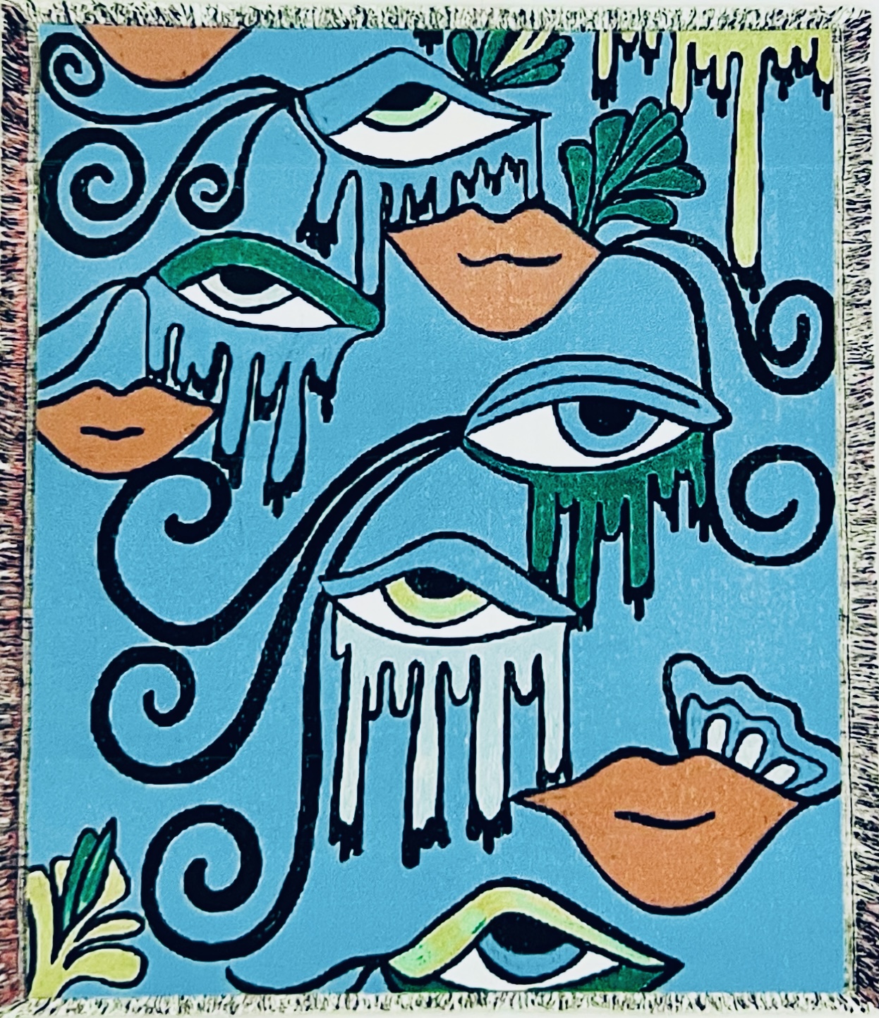 Eye Magic Woven Throw Blanket – Image 1