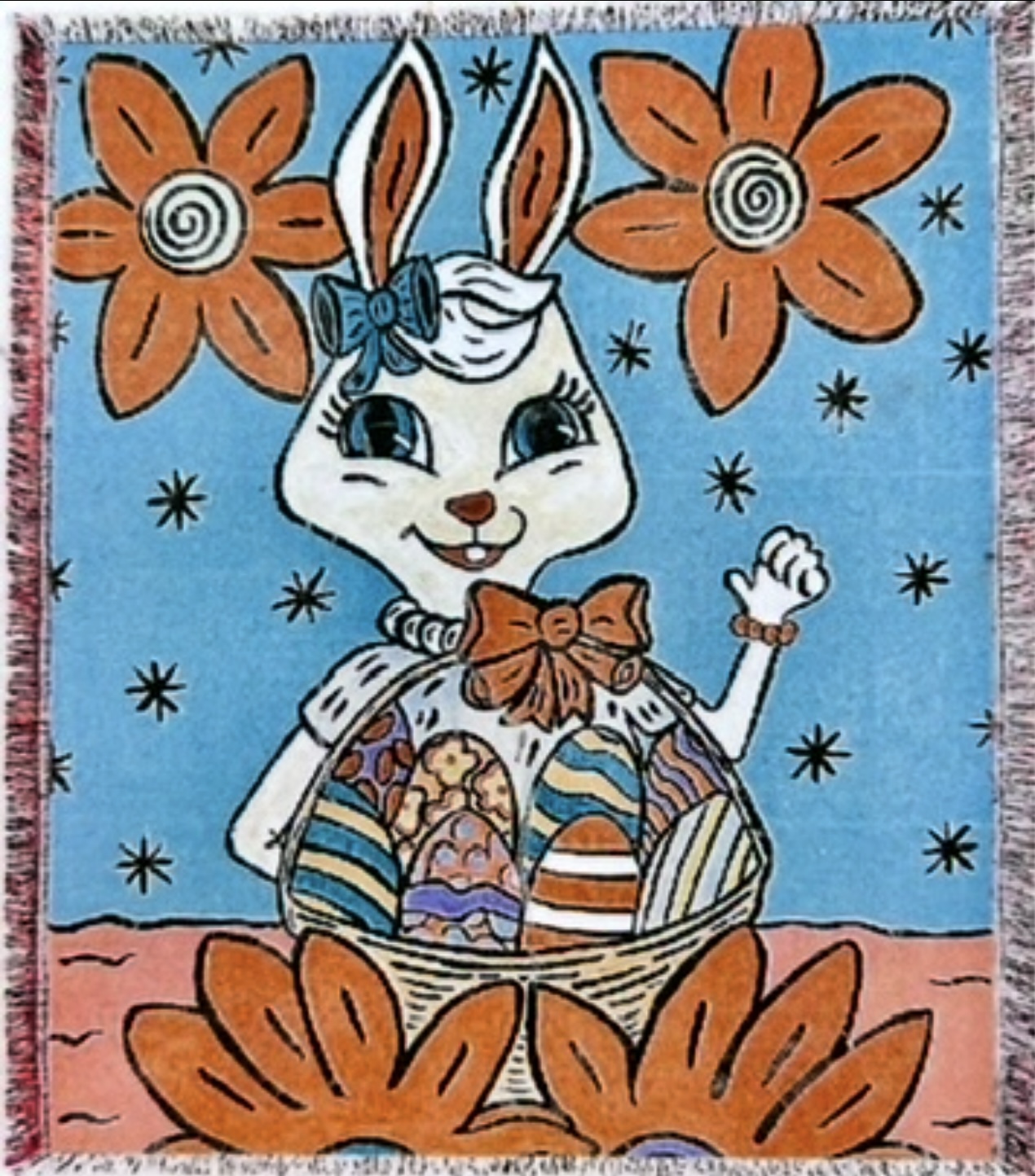 Bunnilicious Woven Throw Blanket – Image 1