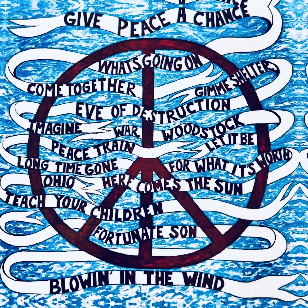 Give Peace a Chance Square Glass Paperweight – Image 2