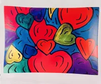 Colliding Hearts Glass Trinket Tray – Image 1