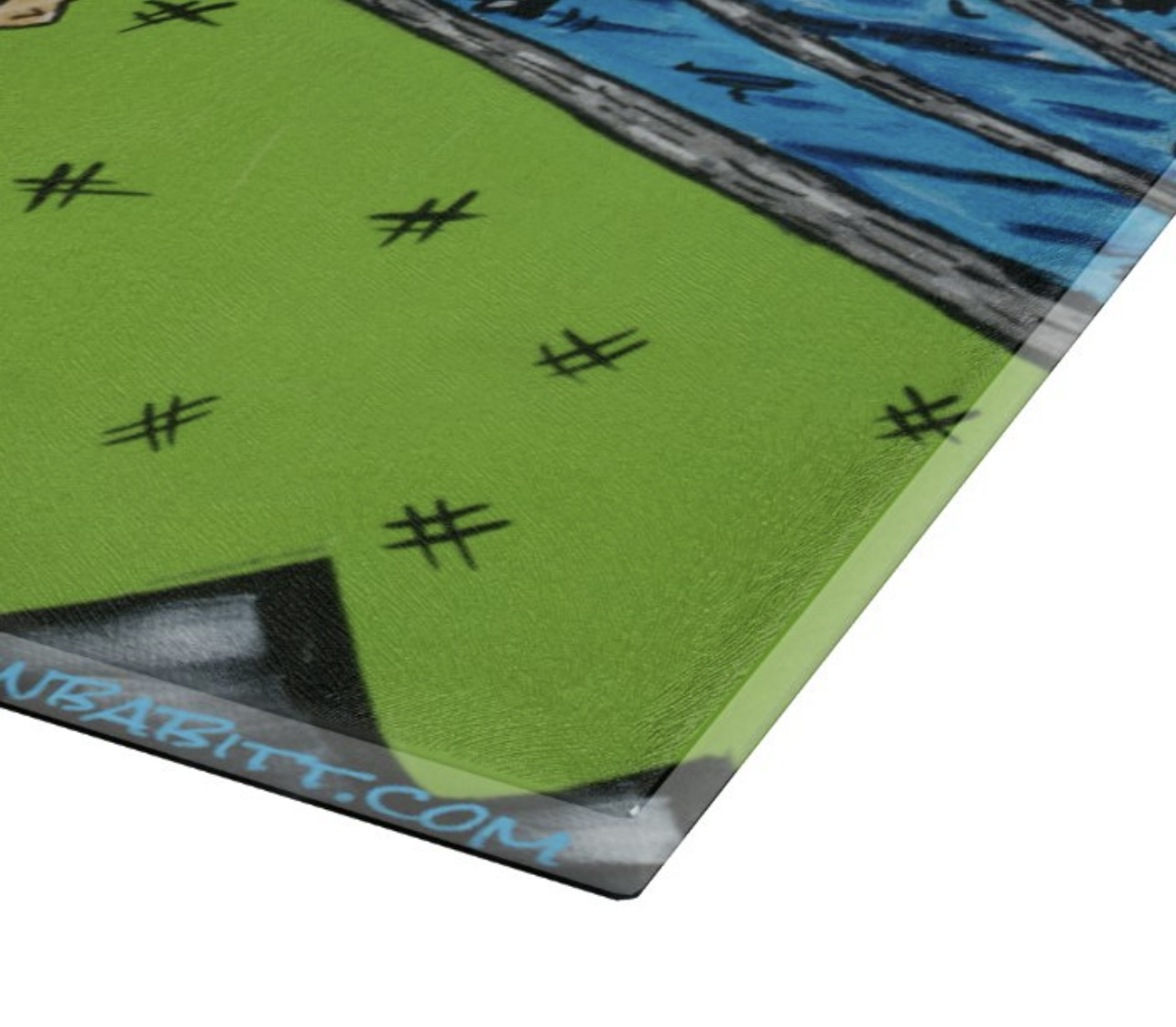 Kreplach -v-Ravioli  Glass Cutting Board – Image 2