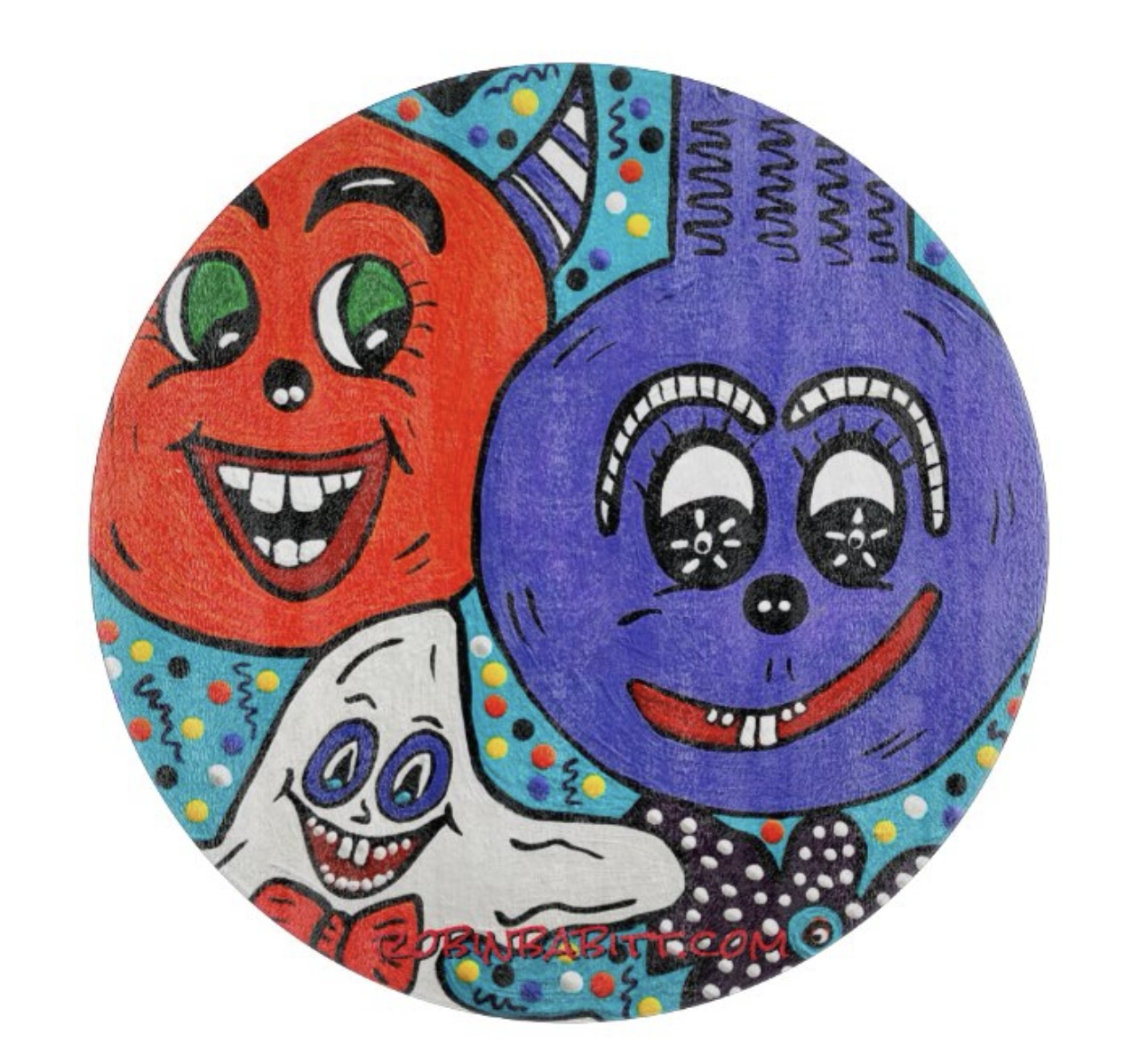 Bootiful Round Glass Cutting Board – Image 1