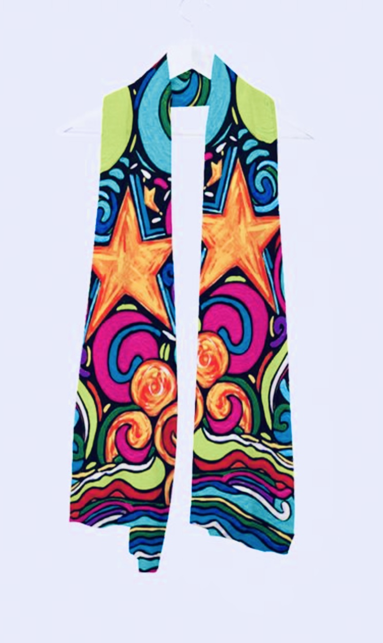Moon Waves Chiffon Scarf – Image 1