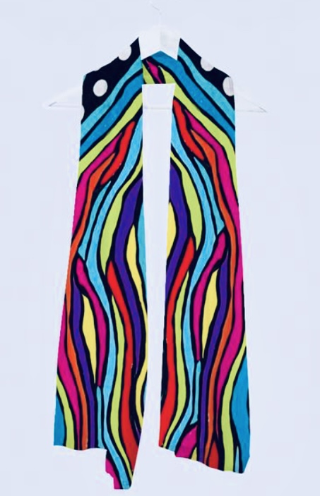 Threads II Chiffon Scarf – Image 1