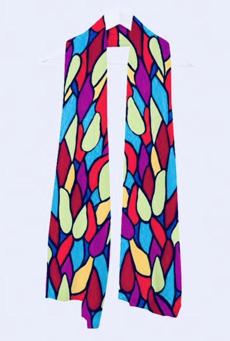 Stained Glass Chiffon Scarf – Image 1