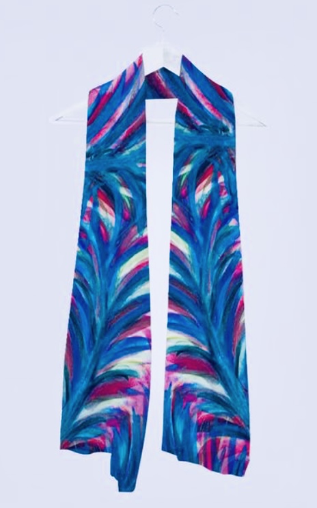 Purely Palms Chiffon Scarf – Image 1