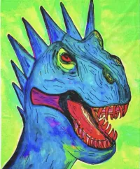 Blaze the Dinosaur Fleece Throw Blanket – Image 1
