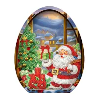 Sparkle Christmas Decoration – Santa Claus With Gift & Candle