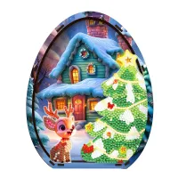 Sparkle Christmas Decoration – Deer with Christmas Tree