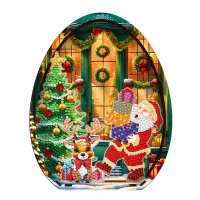 Sparkle Christmas Decoration – Santa Claus with Deer