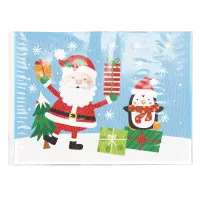 Premium Chrismas Dining Placemat – Santa Claus & Penguin 
