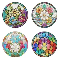 4 x Premium Diamond Painting Dining Mats – Cherrful Flowers