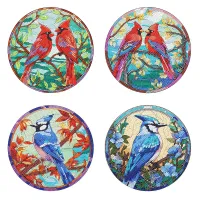 4 x Premium Diamond Painting Dining Mats – The Merry Cardinals