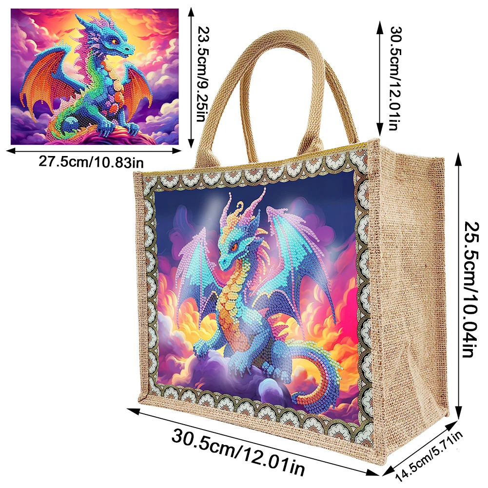 Handcrafted Diamond Painting Tote Bag – Image 4