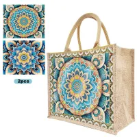 Handcrafted Diamond Painting Tote Bag – Mystery Mandalas