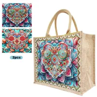 Handcrafted Diamond Painting Tote Bag – Heartfelt Mandalas