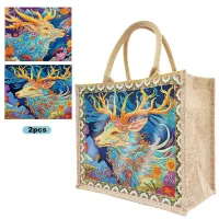 Handcrafted Diamond Painting Tote Bag – Mystery Deer