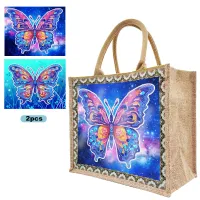Handcrafted Diamond Painting Tote Bag – Beautiful Butterfly 