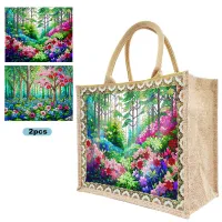 Handcrafted Diamond Painting Tote Bag – Beautiful Florals