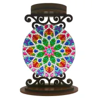 Premium Candle Holder – Colorful Flower