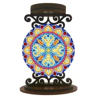 Premium Candle Holder – Yellow Mandala 
