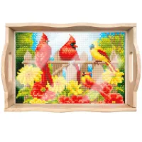 Handcrafted Wooden Serving Tray – The Cardinals