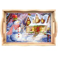 Handcrafted Wooden Serving Tray – Ice Man 