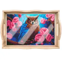 Handcrafted Wooden Serving Tray – The Owl & Roses