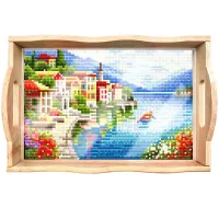 Handcrafted Wooden Serving Tray – Beautiful Landcape