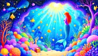 Mermaid's Treasure - 100cmx60cm (39.4"x23.6") – Image 2