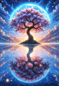 Lunar Blossom - 70cmx90cm (27.5"x35.4") – Image 1