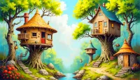Fairy Village at Twilight – Image 1