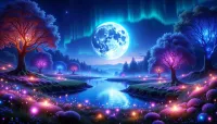 Moonlit Enchanted River – Image 1