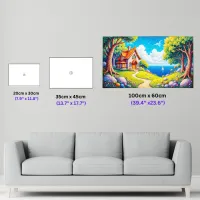 Seaside Cottage - 100cmx60cm (39.4"x23.6") – Image 3