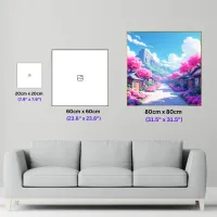 Sakura Village - 80cmx80cm (31.5"x31.5") – Image 3