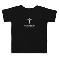 My Soul Finds Rest in Being Catholic - Toddler Short Sleeve Tee – Image 2