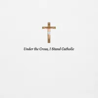 Under the Cross, I Stand Catholic - Unisex Premium Sweatshirt – Image 4