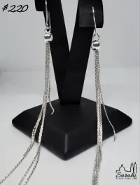 Arete Cadena Larga Con Bola  – Image 1