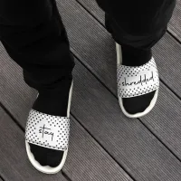 White Gym Slides - "Stay Shredded" – Image 2