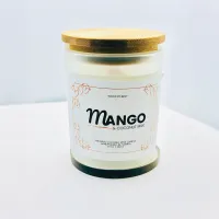 Scented Candle Mango & Coconut 10 Oz – Image 4