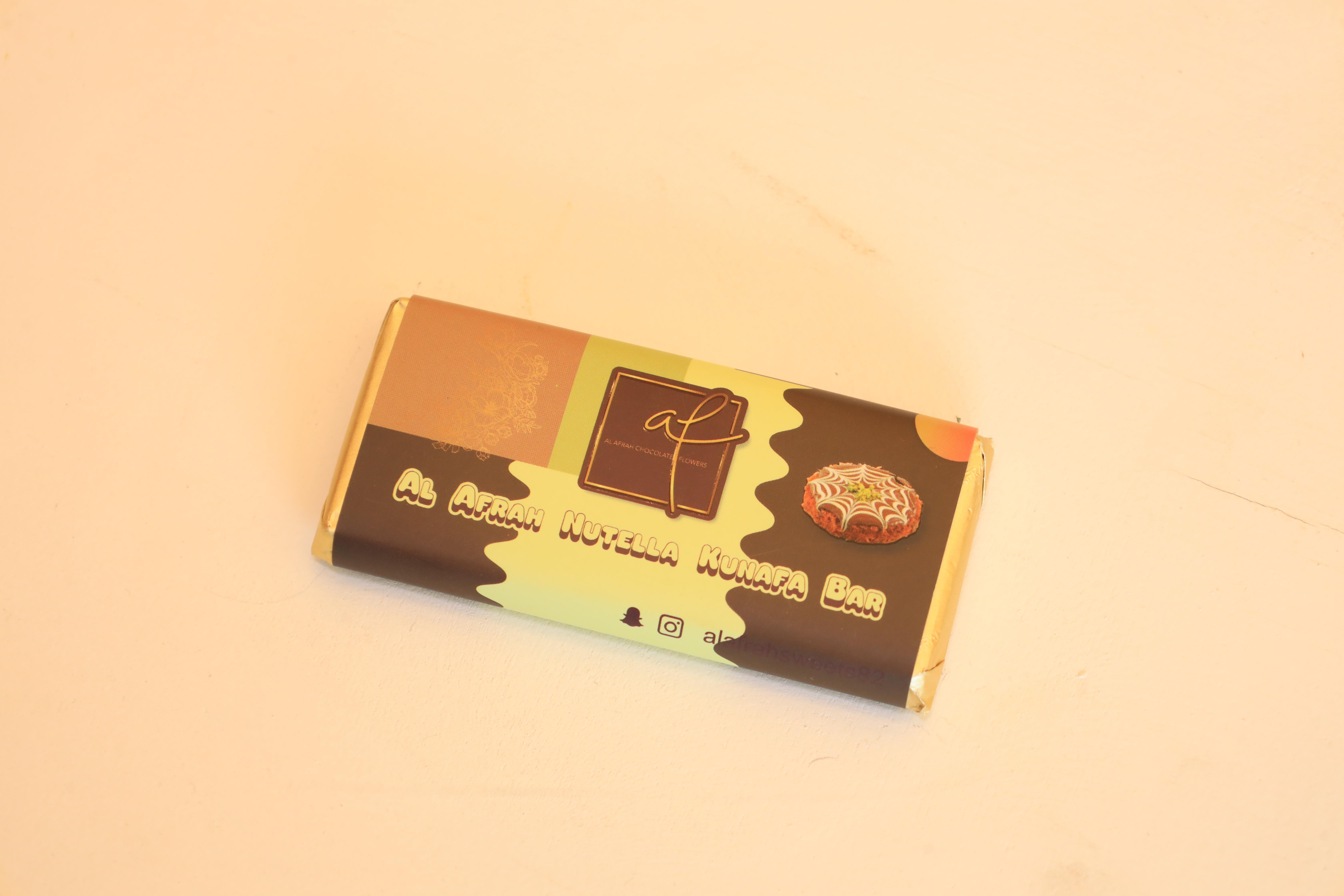 Al Afrah Nutella Kunafa Bar – Premium Dessert Chocolate 35g – Image 1